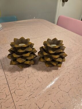 Decorative Pine cone Candle Holders - Home Accents